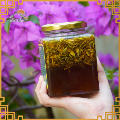Hoa đu đủ đực ngâm mật ong rừng