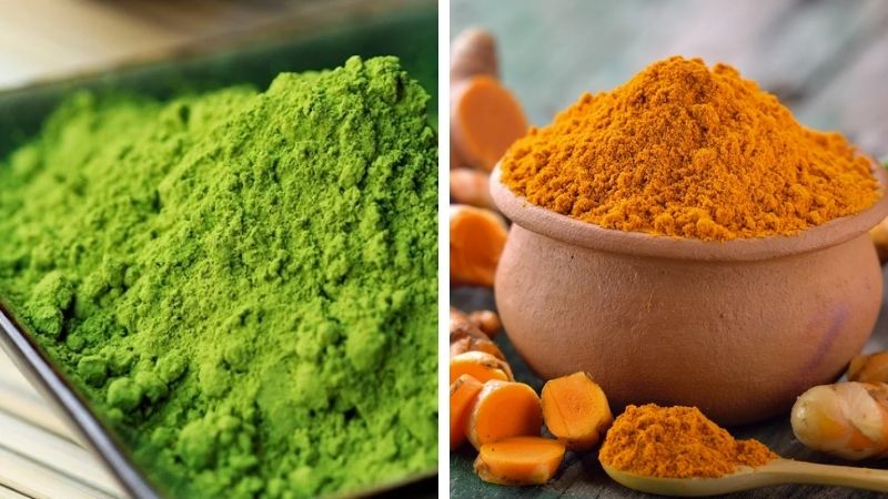 Tinh bột nghệ trà xanh chất dưỡng da số 01 của Tây Bắc