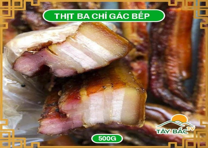 ba chỉ hun khói Tây Bắc làm món gì