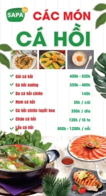 Thực đơn nhà hàng Sapa TV