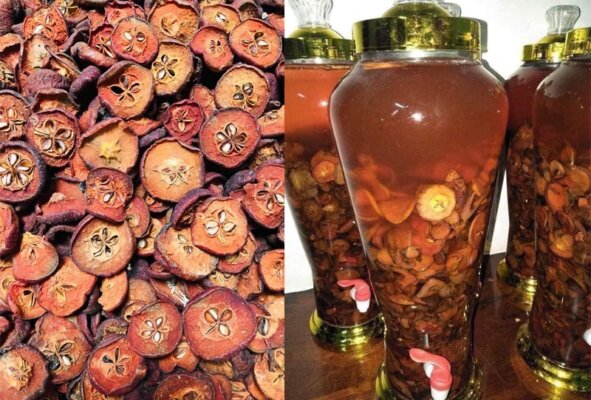             1kg táo mèo khô ngâm mấy lít rượu