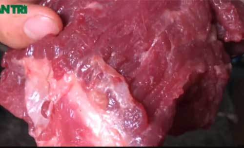 Phân biệt thịt trâu với thịt lợn sề Phân biệt thịt trâu với thịt lợn sề