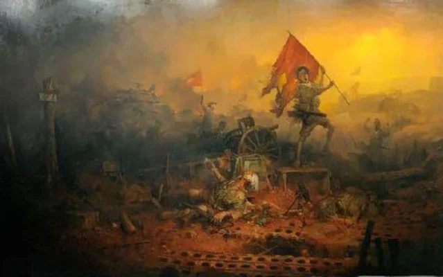 Bức tranh bảo tàng Điện Biên Phủ