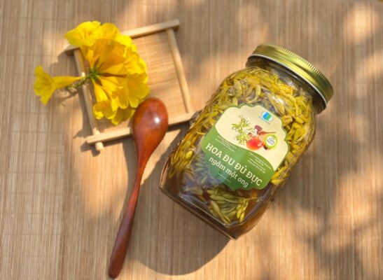 Cách ngâm hoa đu đủ đực với mật ong
