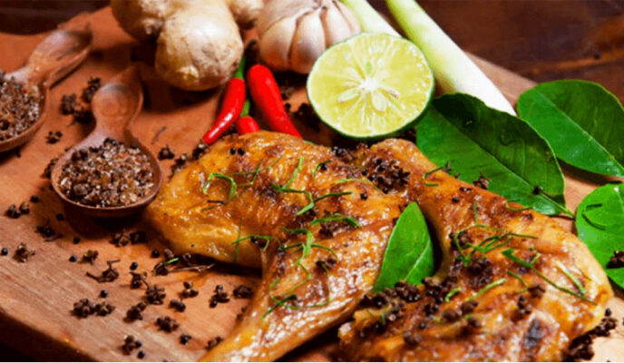 Cách chế biến món gà nướng móc mật