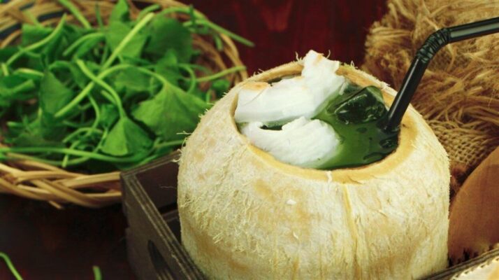 Rau má nước dừa uống có tốt không