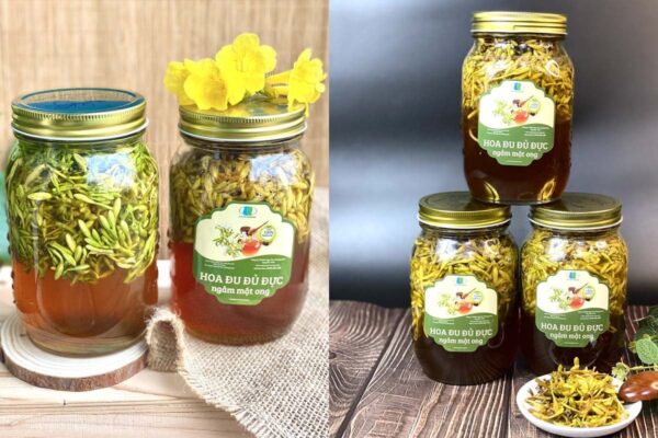 hoa đu đủ đực ngâm mật ong