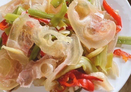 Cách làm gân bò ngâm rau tiến vua