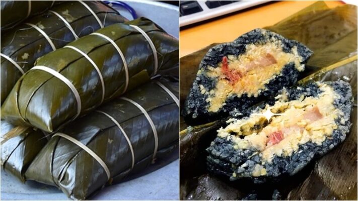 Bánh chưng đen - đặc sản ngày Tết của đồng bào dân tộc Tày